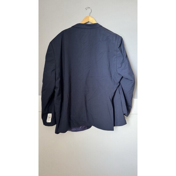 58R Jack Victor Reflex Stretch Blazer Blue Wool Blend 2 Button Sport Coat - Picture 6 of 8